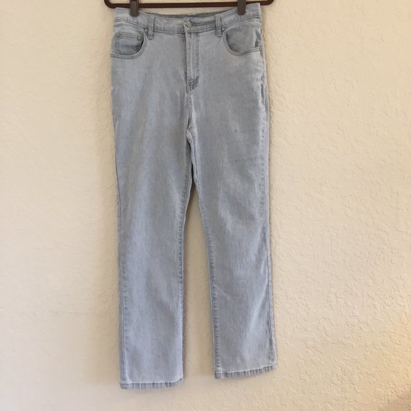 DG2 Diane Gilman Lt Grey BootCut Jean Sz 8 - Picture 2 of 7